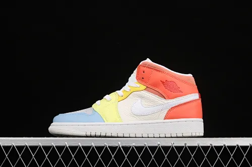 All categories Air Jordan Jordan series basketball shoes Air Jordan 1 Mid Air Jordan 1 Mid AJ1 Joe 1 color stitching mid-top basketball shoes DJ6908-100